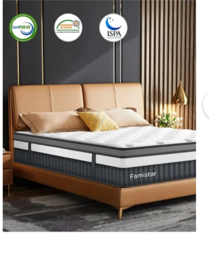 King Size Mattress, 13 Inch Memory Foam Hybrid Mattress in a Box, Breathable Bed Mattress for Cooler Sleep Supportive & Pressure Relief, Medium Firm Feel