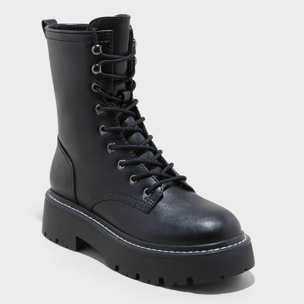 size/9 /1/2 Already have this product? Snap a pic for all to see! Shop all Wild Fable Women's Logan Lug Combat Boots with Memory Foam Insole - Wild Fable™ Black