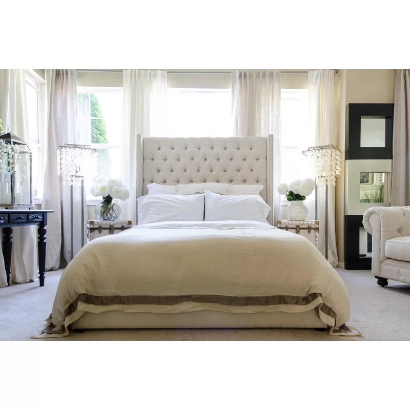 Only Headboard Aria Designs Chelsea Tall Panel Bed Headboard In Seashell