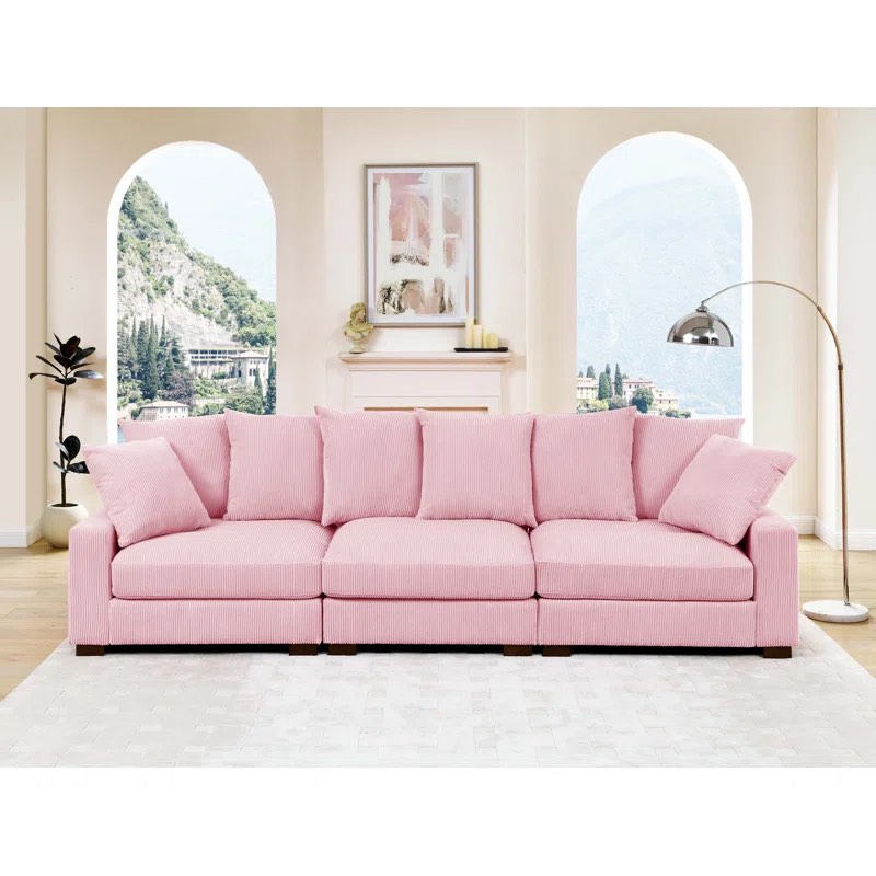 Yamal 122'' Corduroy Sofa *incomplete,armless chair only* 