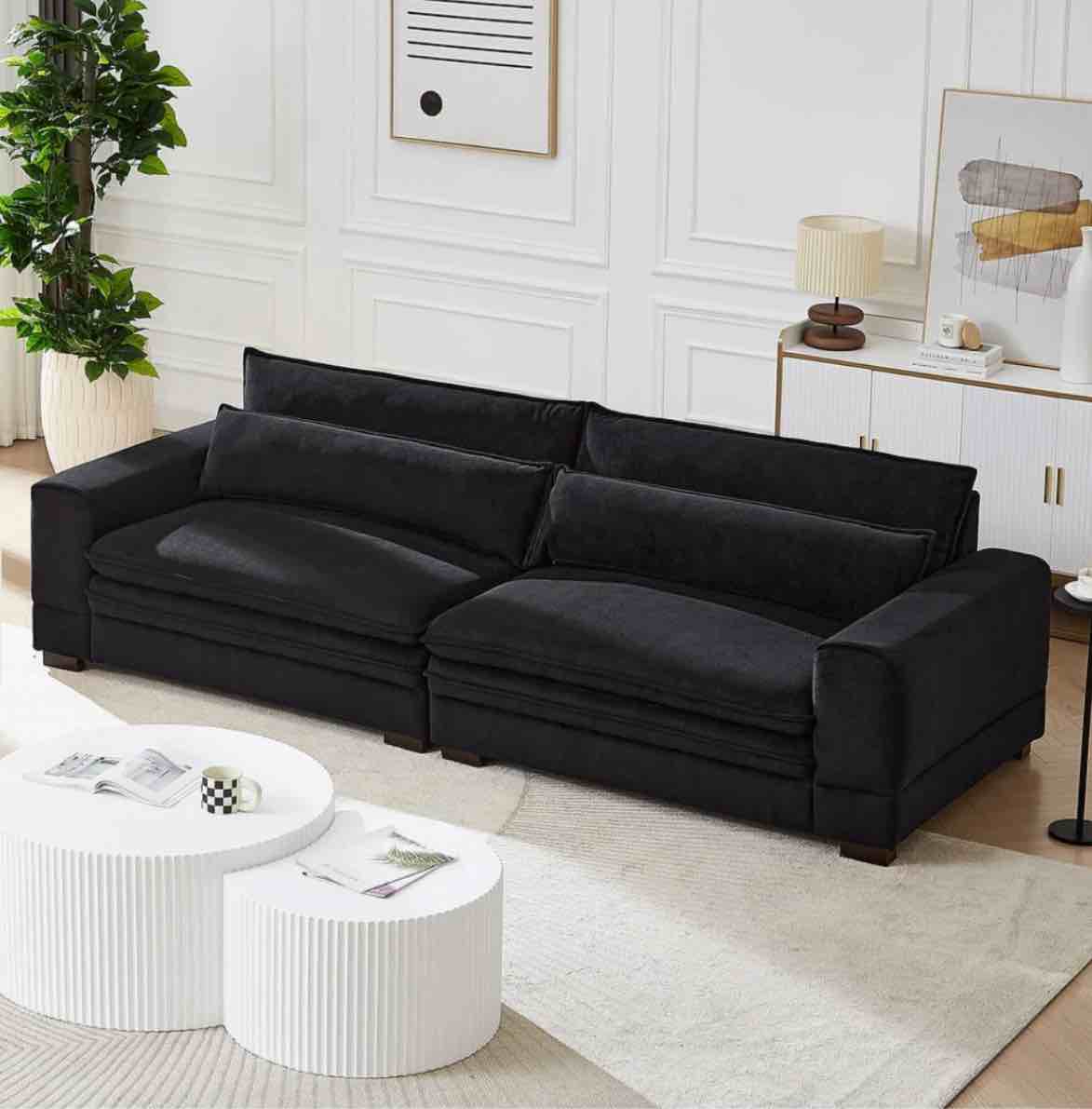 104 in Mid-Century Modern Fabric Sofa *incomplete* *similar to stock photo* 