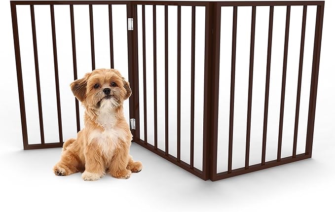 PETMAKER Foldable, Free-Standing Wooden Pet Gate