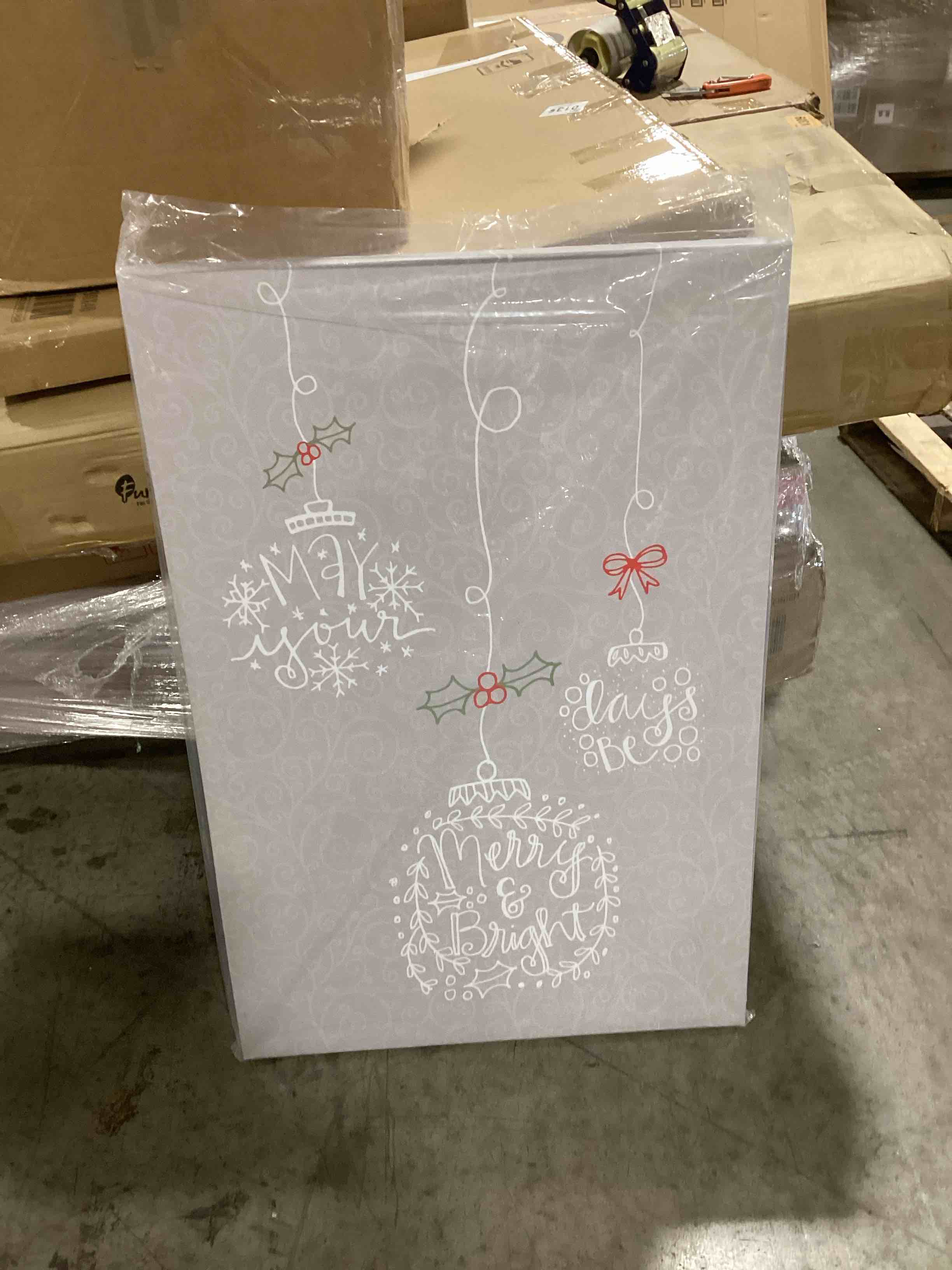 may your days be merry and bright Christmas canvas 