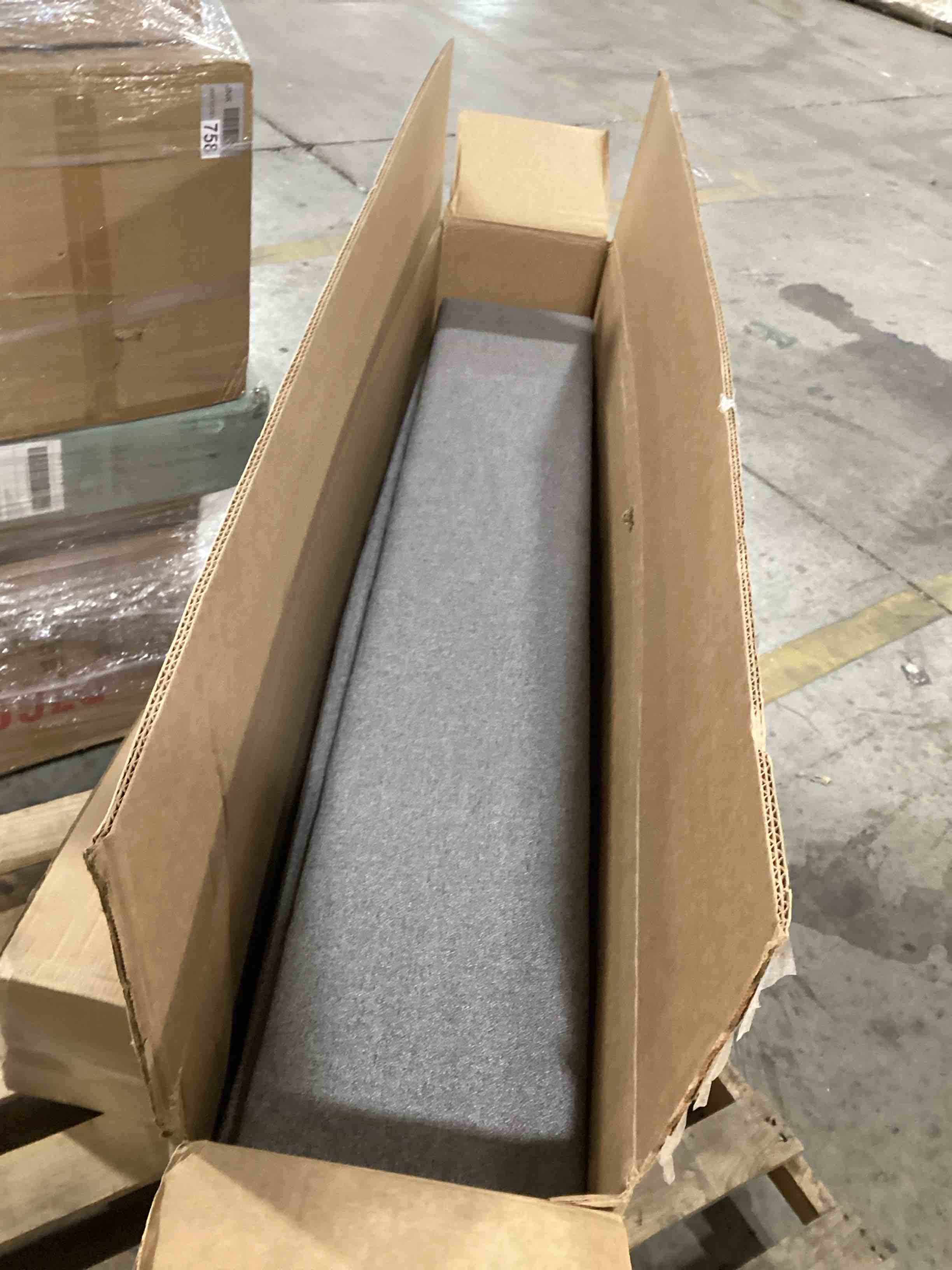 Gray Armless chair sectional sofa component 