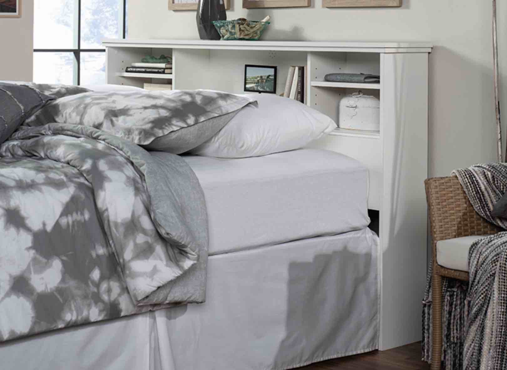 Full/Queen Bookcase Headboard in White