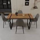 Gray Suede Dining Chair