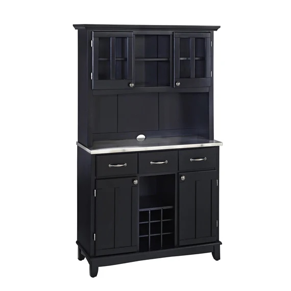 Buffet Of Buffets Black Buffet with Hutch (incomplete 1 box only)