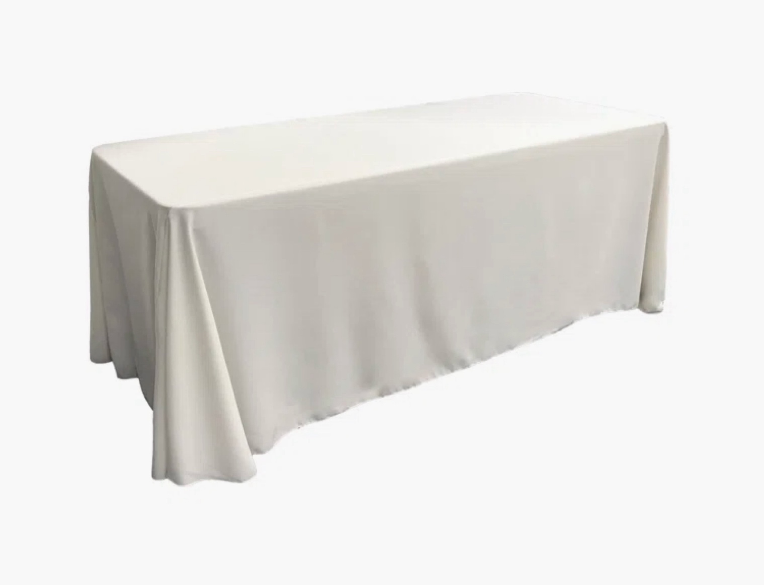 Fisher Tablecloth, White 90” x 132” 