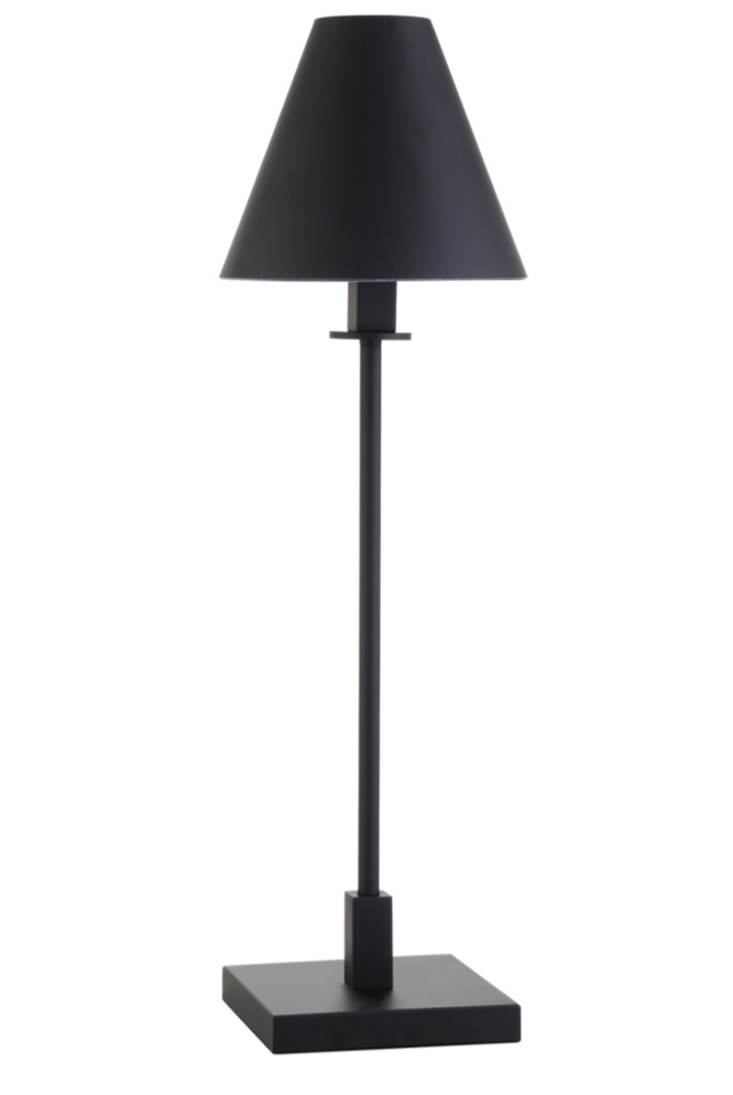 Hudson&Canal TL1909 Clement 28&' Tall Table Lamp With Metal Shade In Blackened Bronze/Blackened Bronze