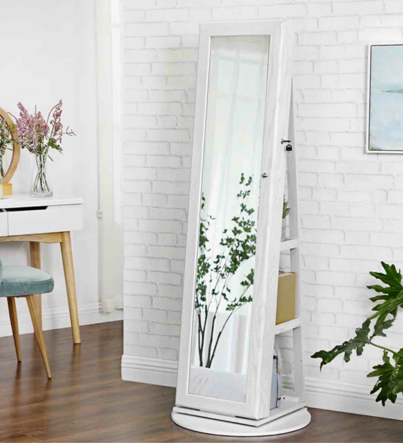 Quakertown 21.3'' Wide Freestanding Jewelry Armoire with Mirror