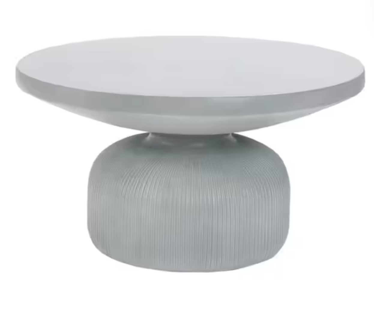 Round MgO Indoor and Outdoor Coffee Table, TAN 