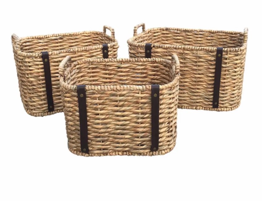 Twisted Woven Baskets, Set of 2