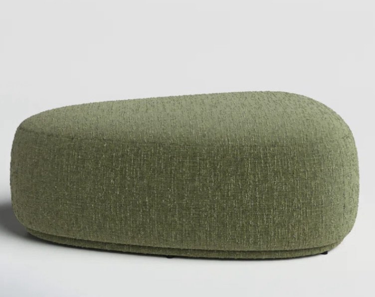 Adna Triangular Upholstered Foot Stool/ Ottoman, Small 