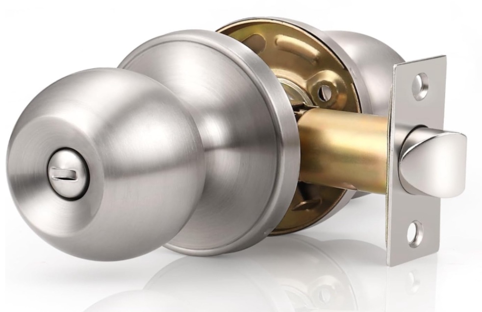 TAITON Knob Lock with Push Button SILVER 