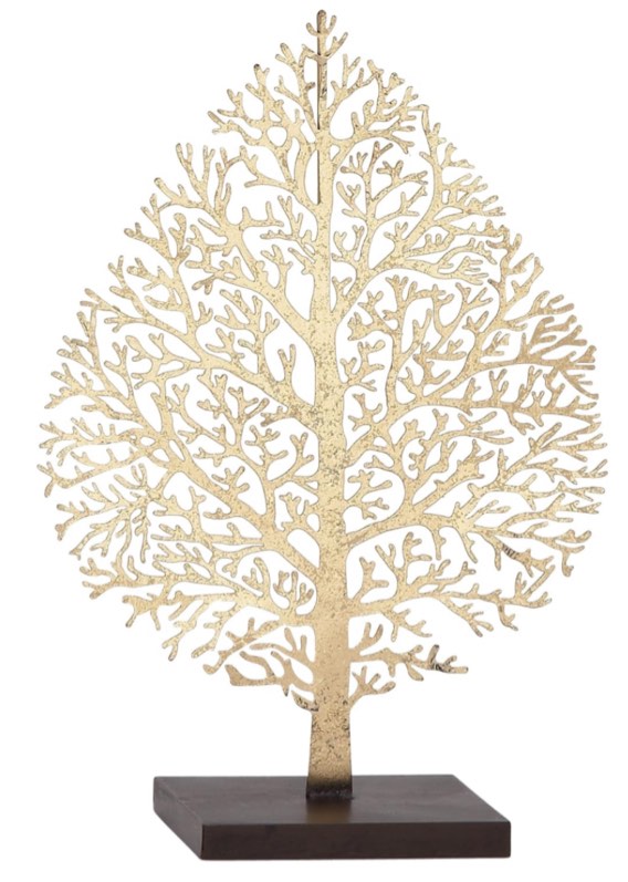 Deco 79 Metal Tree Decorative Sculpture Home Decor Statue, Accent Figurine 11" x 4" x 16", Gold