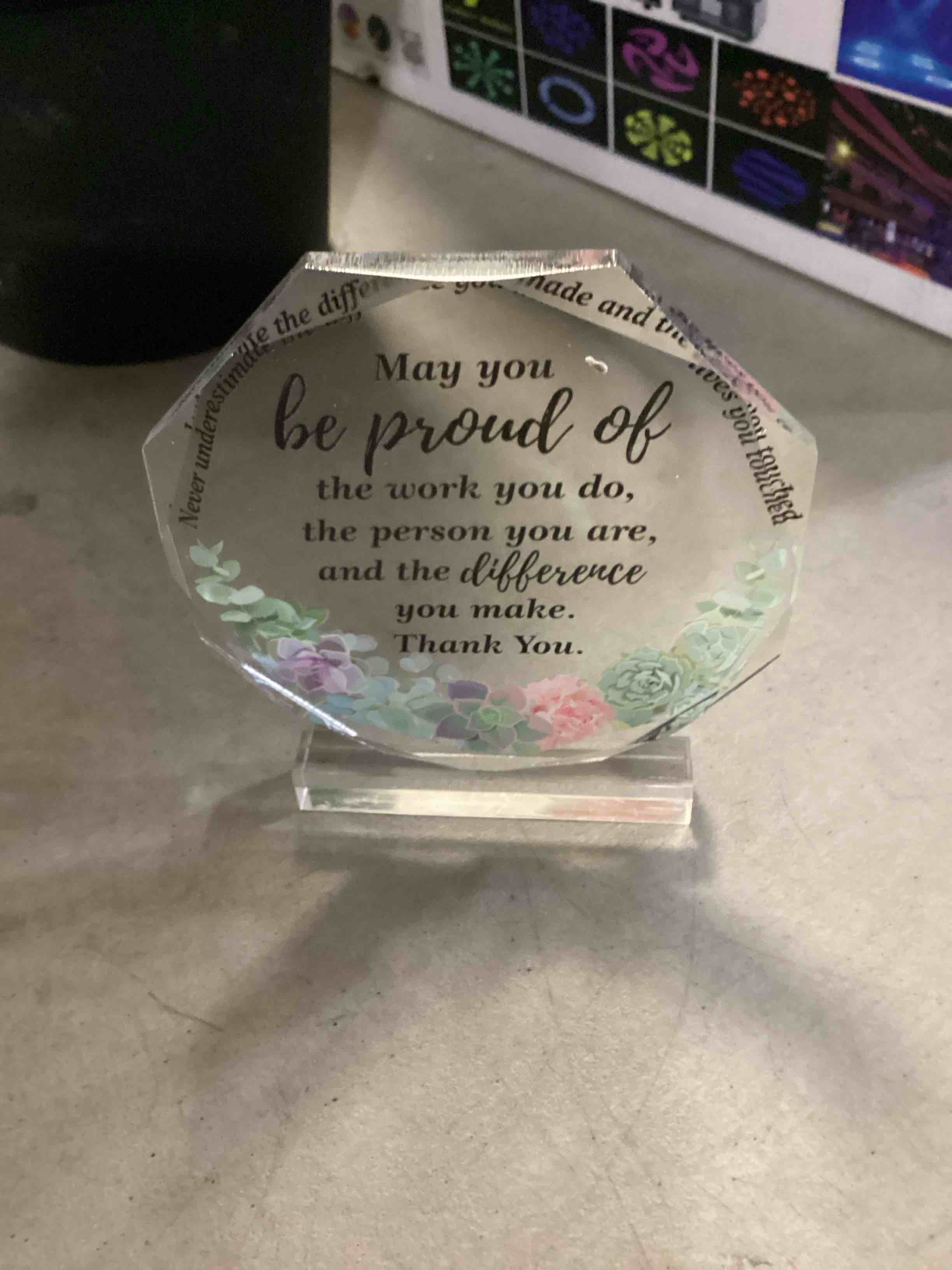 Table Decor "make a difference "