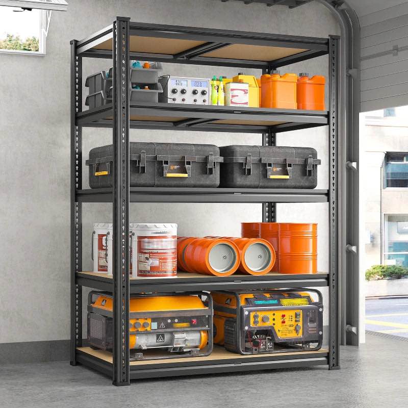 REIBII 35.5"W Heavy Duty Garage Shelving Units 2250lbs, Metal Storage Shelves For Pantry - 72"H X 17.7"D X 35.5"W
