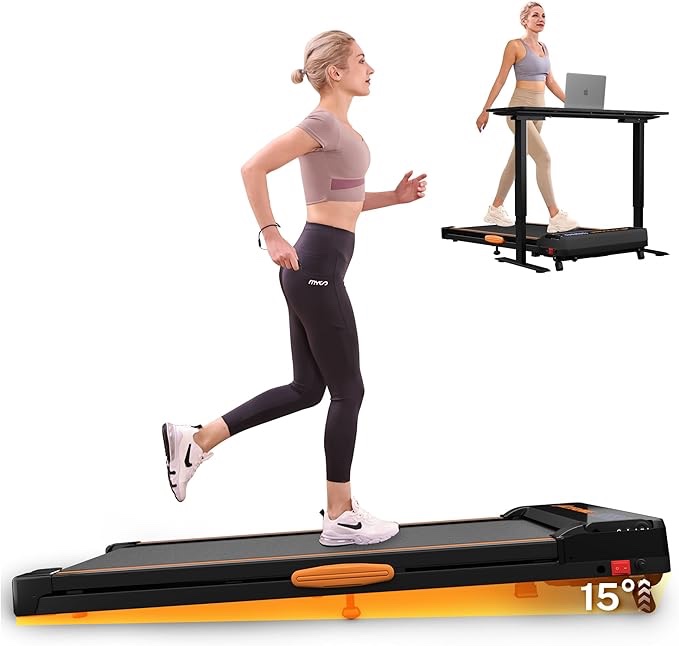 Walking Pad Treadmill with Incline, Under Desk Treadmills, Portable Treadmill for Home Office, Walking Pad 4 in 1 Treadmill for Walking Running, 2.5HP Compact Treadmill with Remote Control