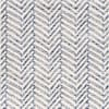 Rosanne Blue 6 ft. Square Geometric Herringbone Indoor Area Rug