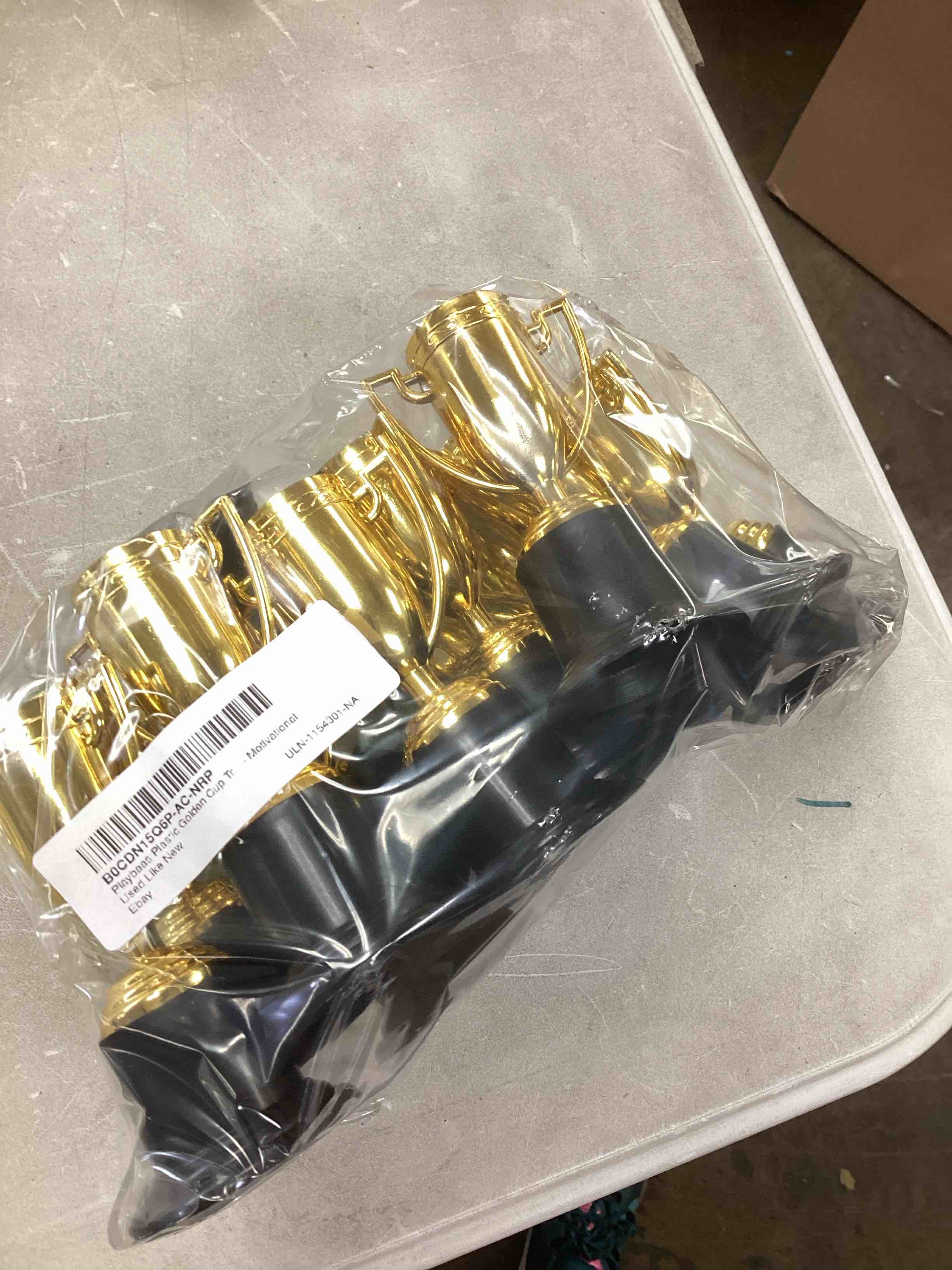 Playbees Plastic Golden Cup Trophy for Kids 12 Pack 4 Inch