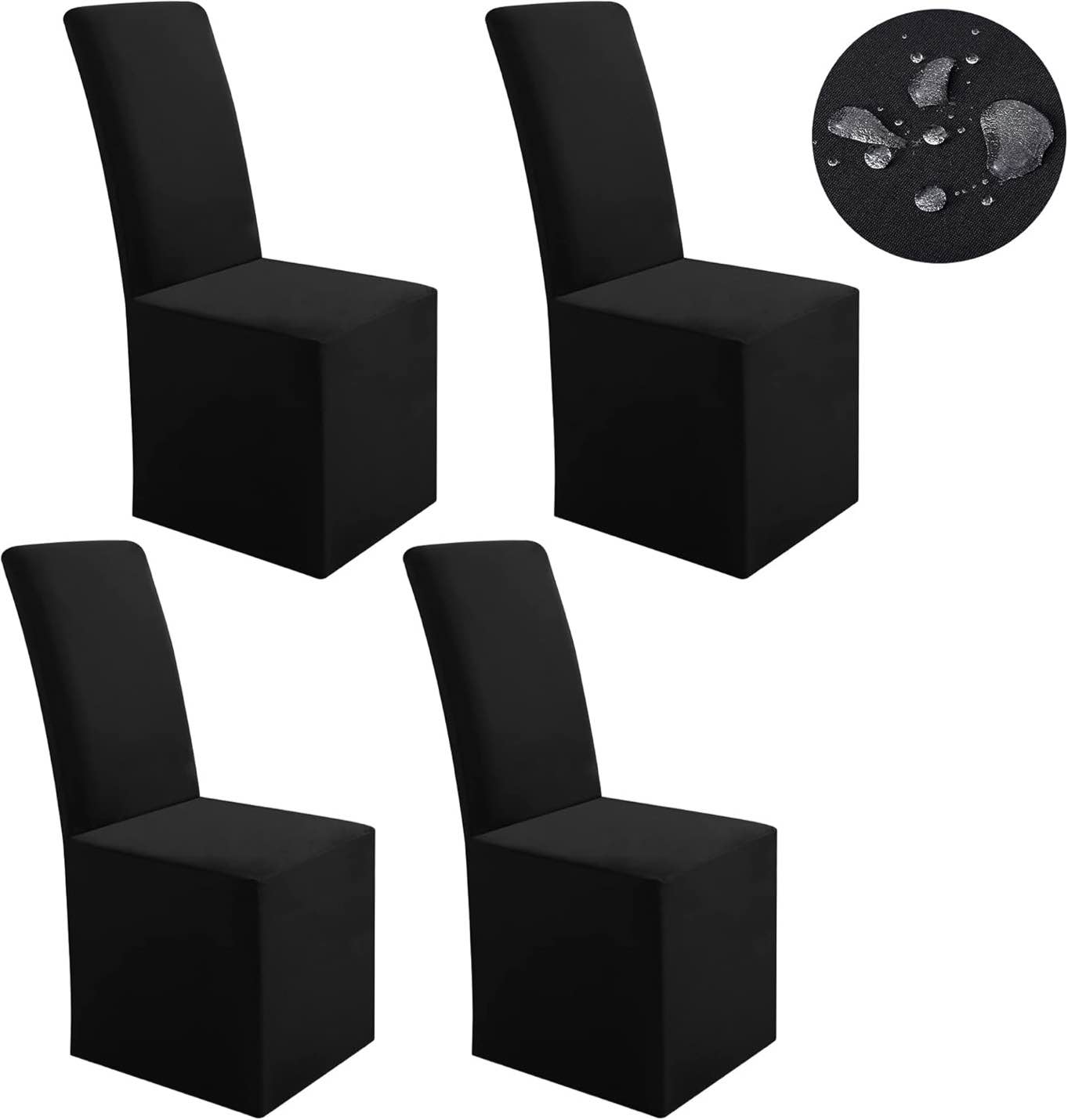  stretch dinning chair covers in black 4 pack picture similar to lot photo