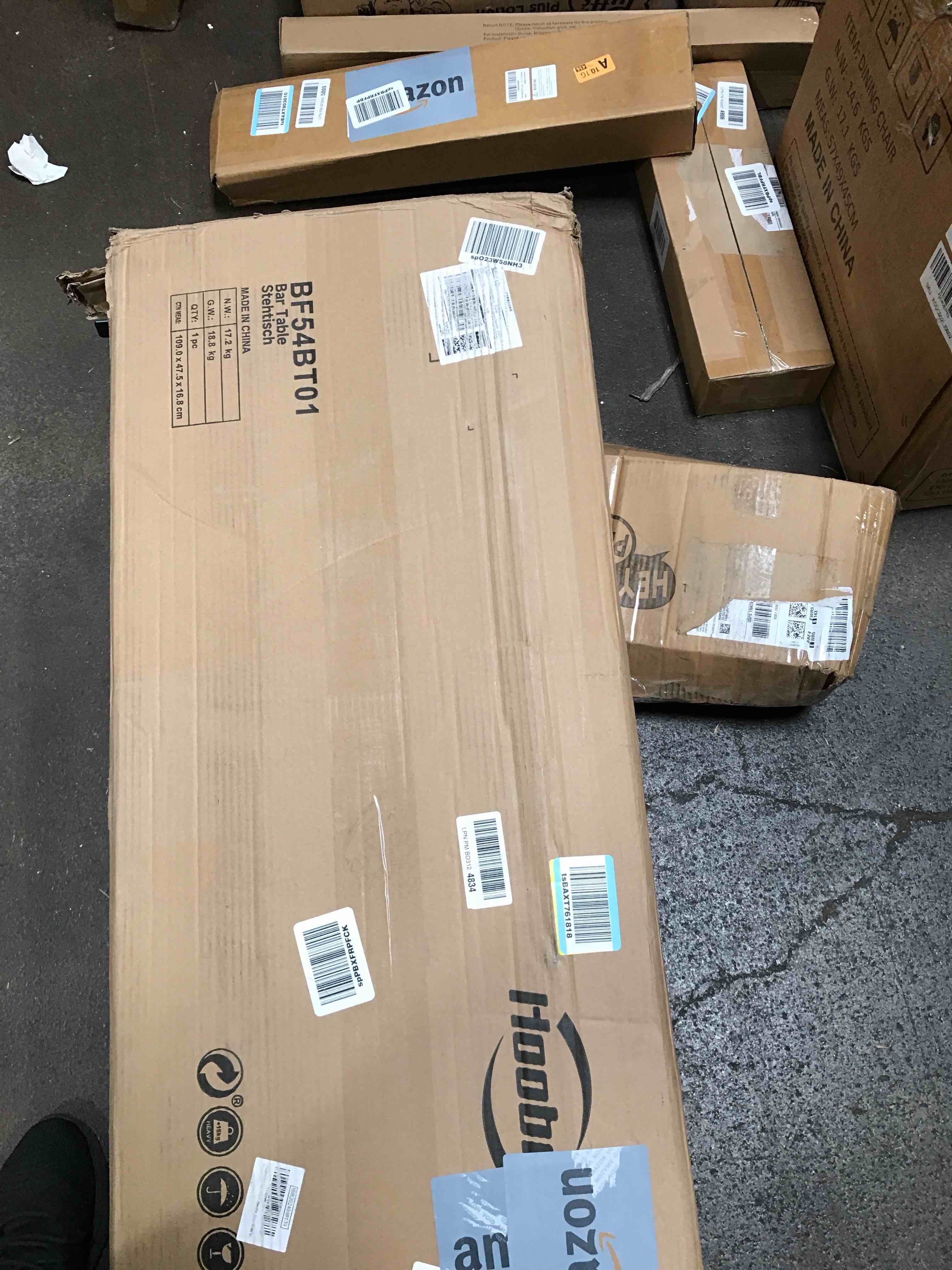 HOOBRO Bar Table Set, Pub Tables Bar Height with Stools Set of 2, Bar