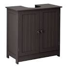 VINGLI Modern Pedestal Under Sink Storage 2-Door Bathroom Vanity with Espresso BC-PSSB