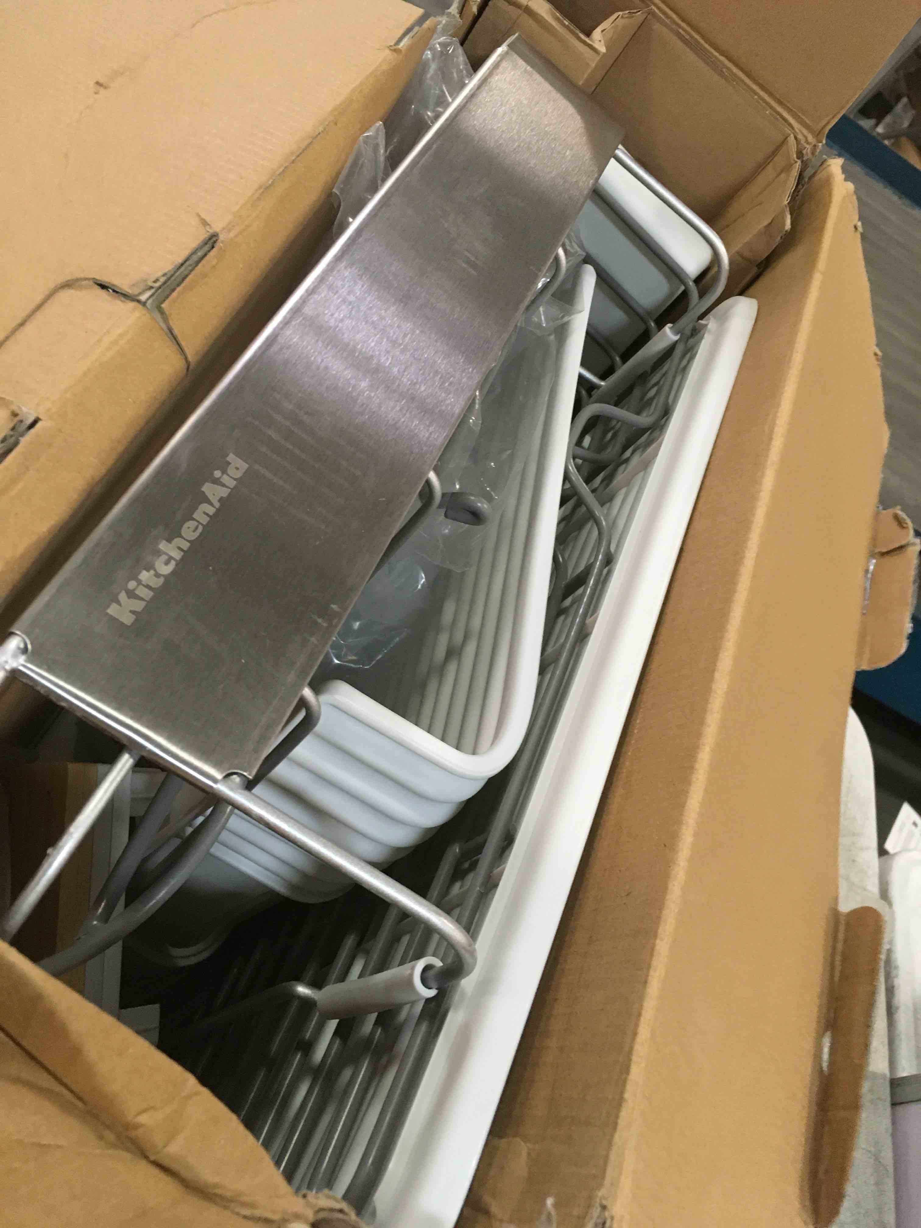 KitchenAid Full Size Expandable DishDrying Rack, 24Inch, White White