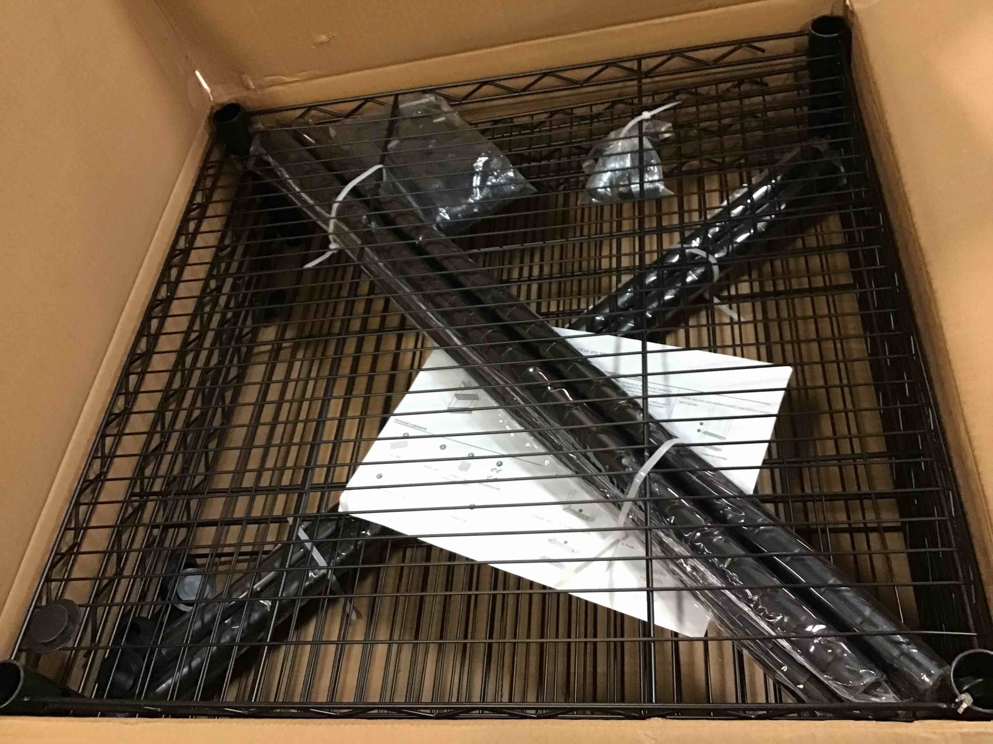 HollyHOME 4 Shelves Adjustable Steel Wire Shelving Rack, Metal Heavy