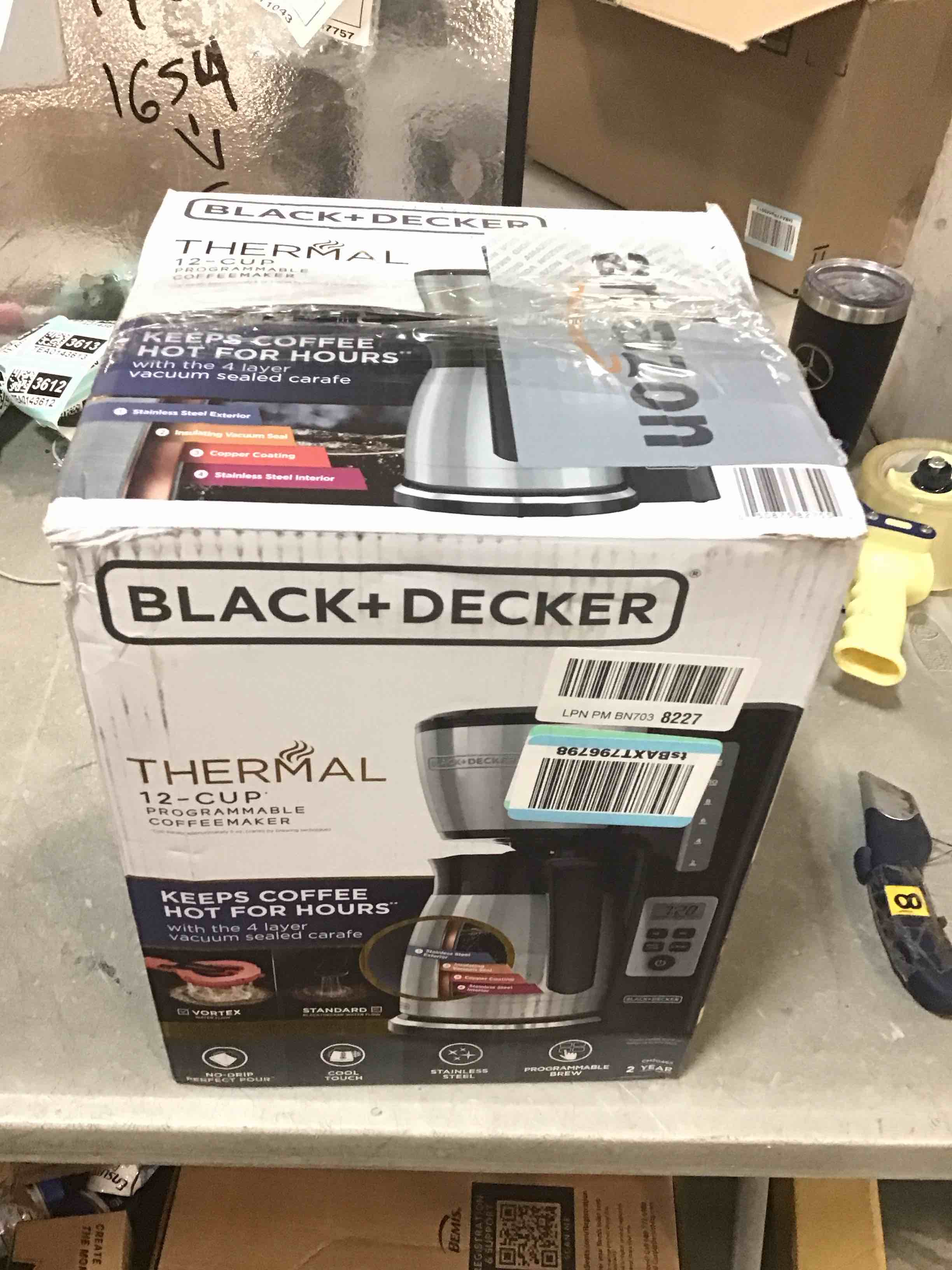 BLACK+DECKER 12 Cup Thermal Programmable Coffee Maker with Brew