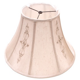 allen + roth 17.7-in x 17.9-in Beige Fabric Bell Lamp Shade