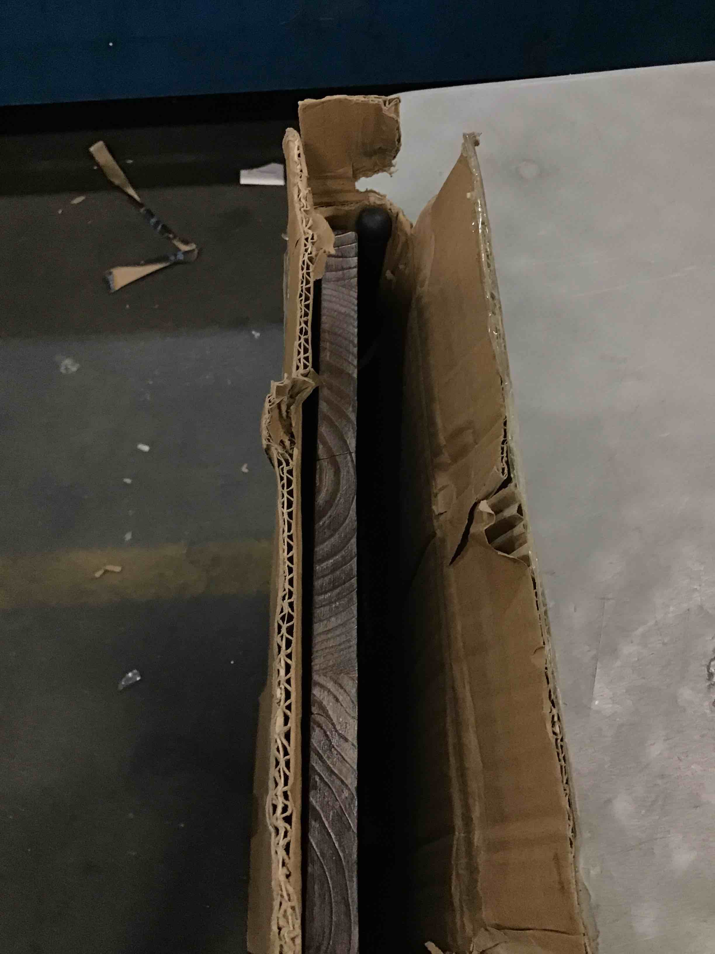 MyGift Torched Wood Floating Shelf and Clothes Rod with Black Metal