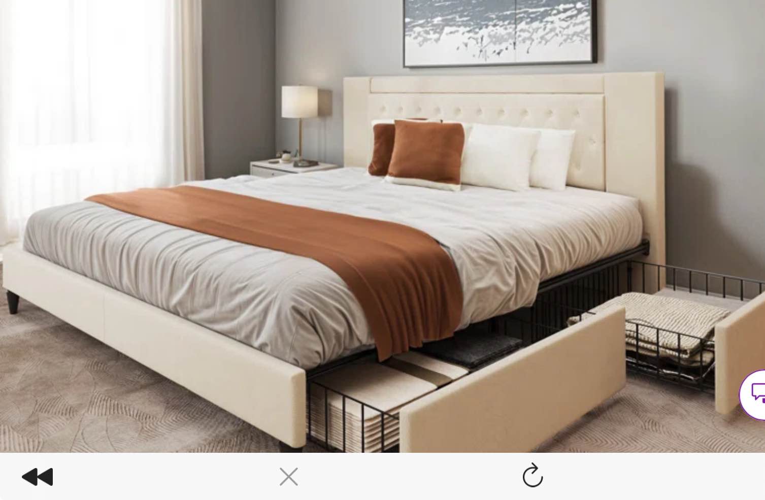 Alyx Upholstered Platform Storage Bed queen 