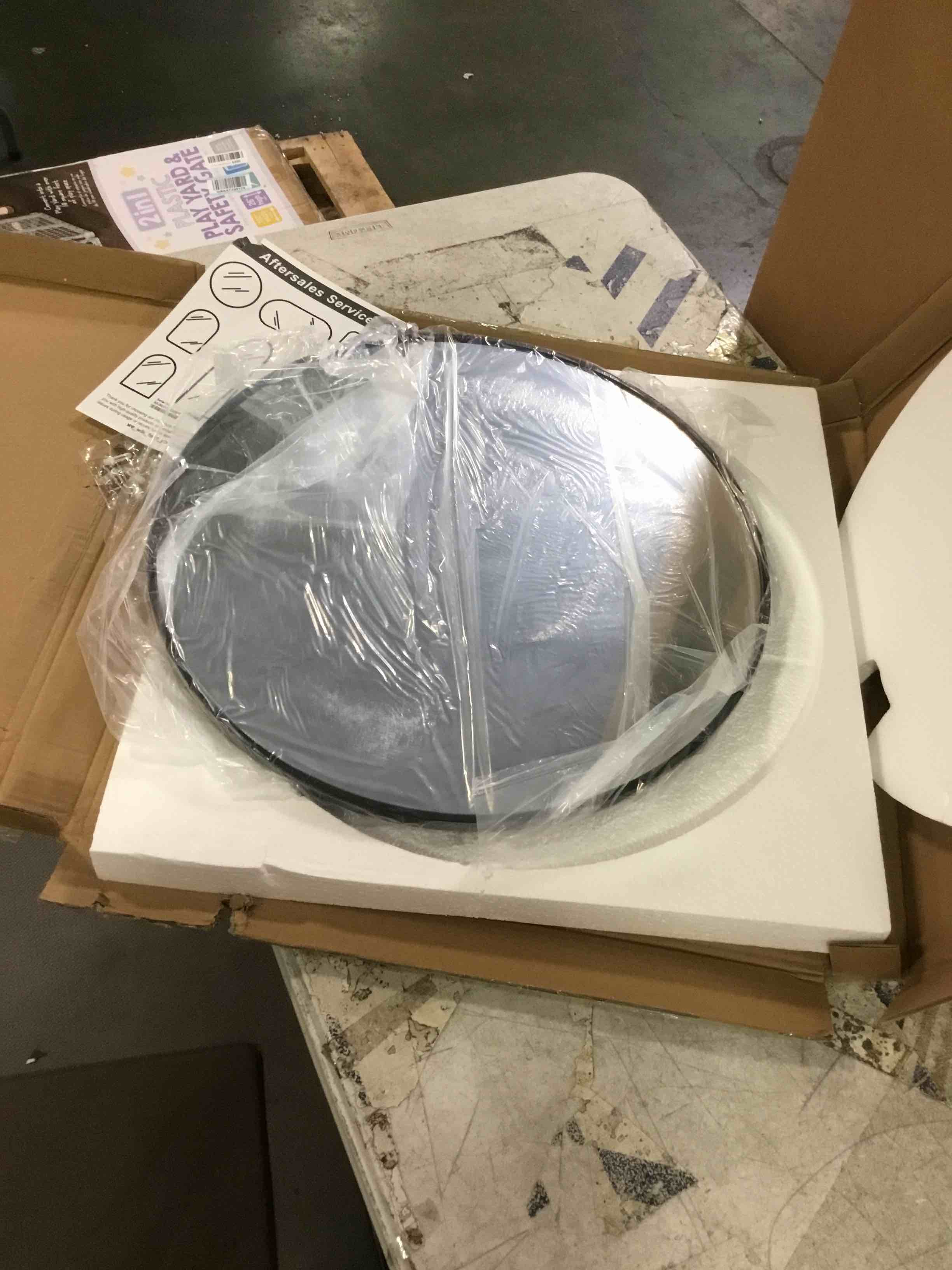 Black Frame Mirror, Bathroom Mirrors for Wall,22'' Round Circle Mirror