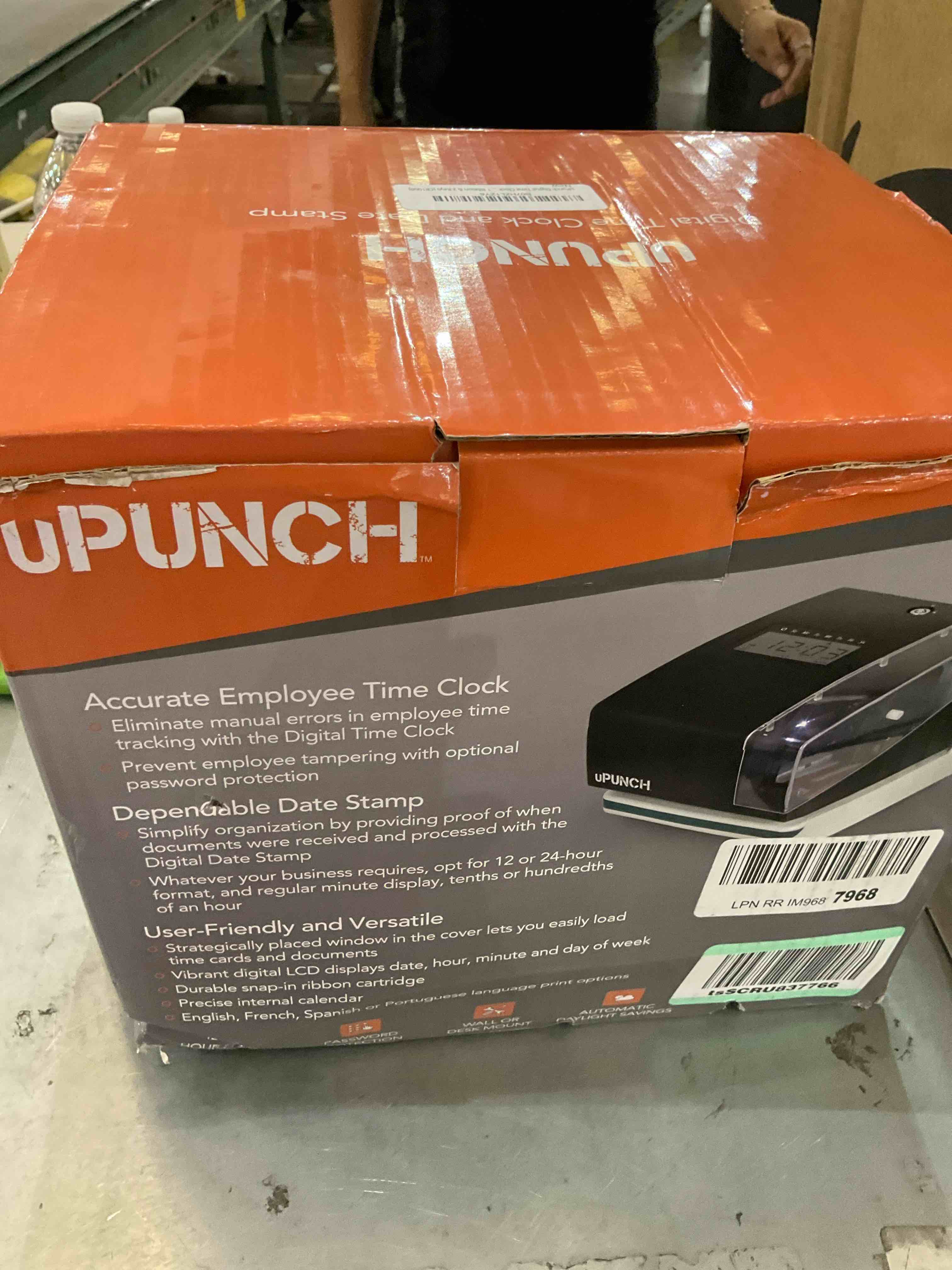 uPunch Digital Time Clock and Date Stamp with 50 Time Cards, 1 Ribbon