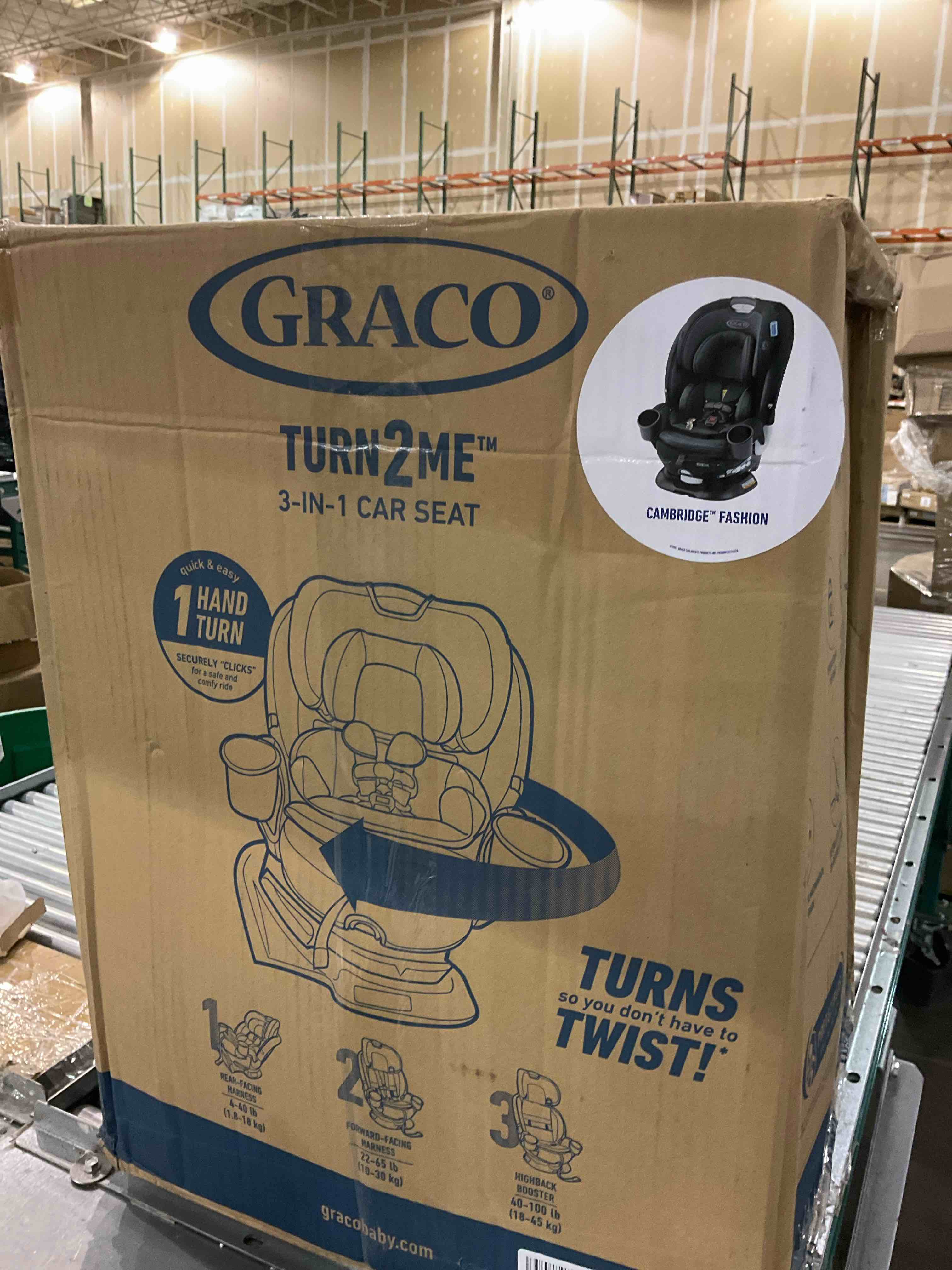 Graco Turn2Me 3in1 Convertible Car Seat, Rotating Seat feature, with