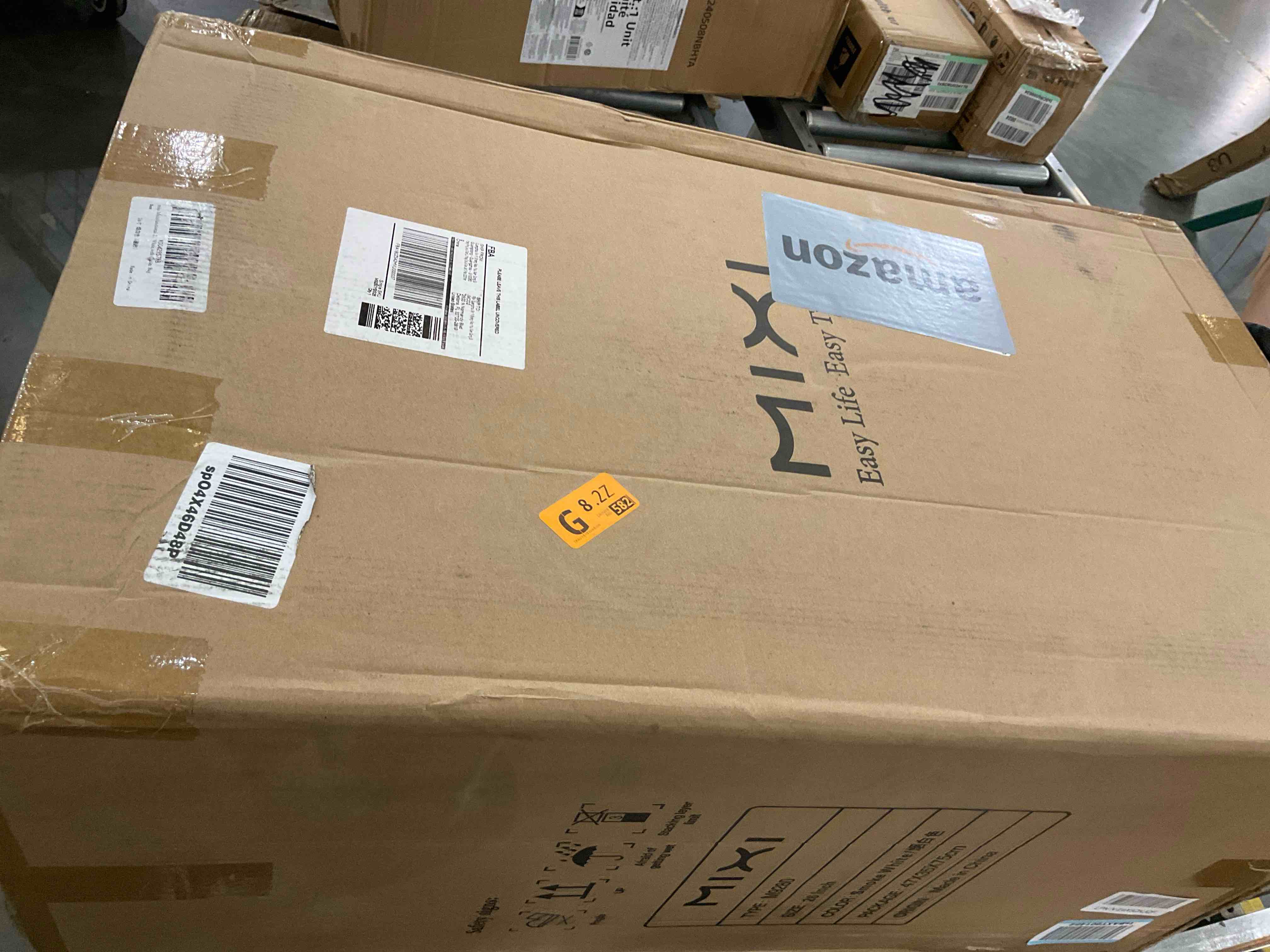 mixi Multifunctional 26 Inch Checked Luggage Large Suitcases with Spinner Wheels Wide Handle Smoke White,with Cooler Bag Smoke white 26-inch