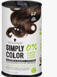 Schwarzkopf Simply Color Hair Color 5.0 Medium Brown, 1 Application - Permanent Hair Dye for Healthy Looking Hair without Ammonia or Silicone, Dermatologist Tested, No PPD & PTD