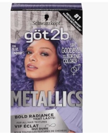 Got2b Metallics Permanent Hair Color, M86 Blue Lavender