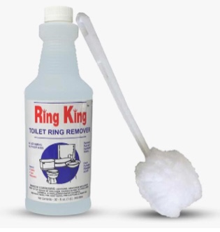 Ring King Toilet Ring Remover NatureTek Bowl Cleaner MultiSurface Calcium and Lime Fast Acting No Scrubbing, Clear, 32 Ounce (B083C4LJN5)