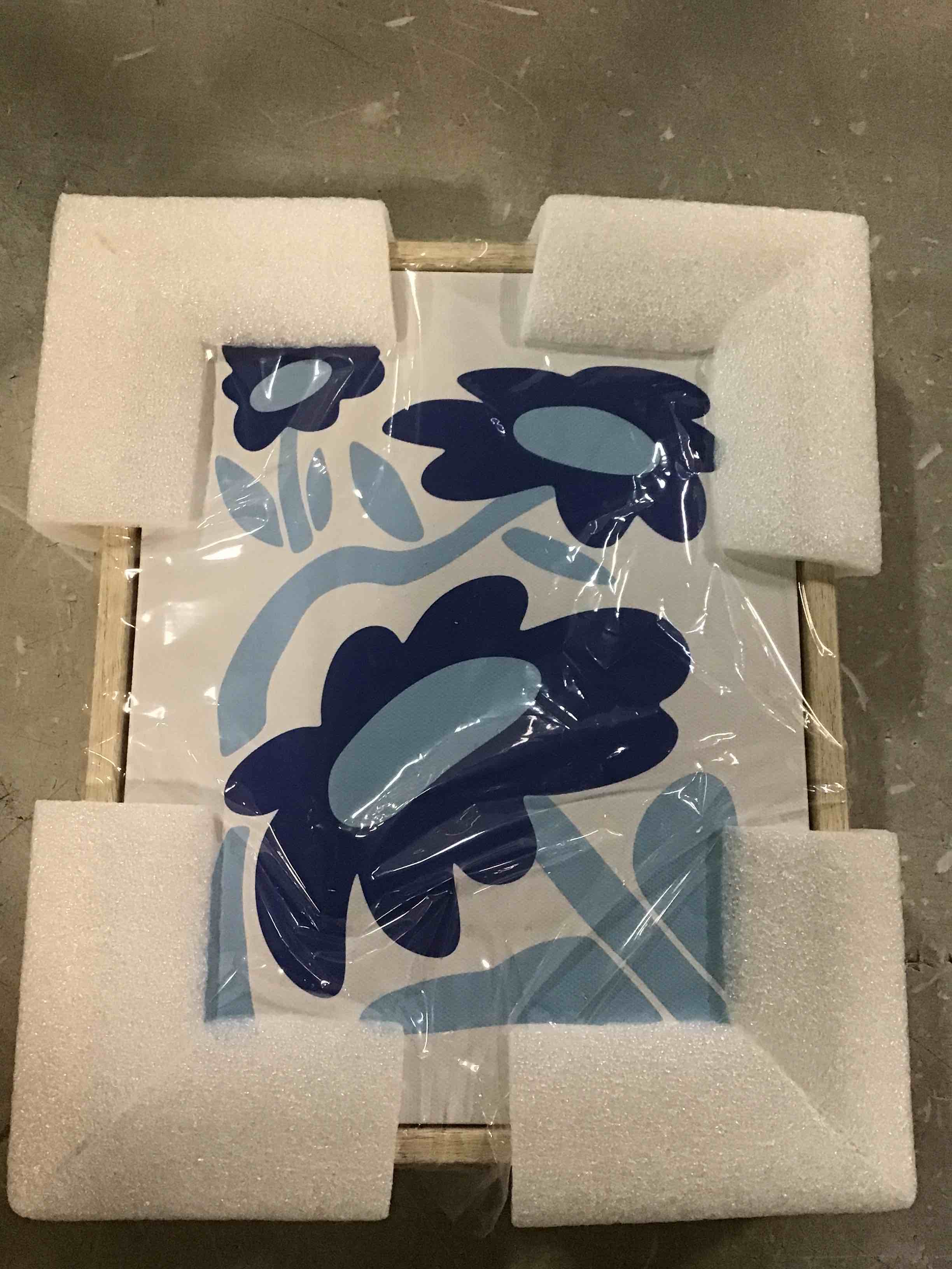 Blue Floral Wall Art, Flower Pictures