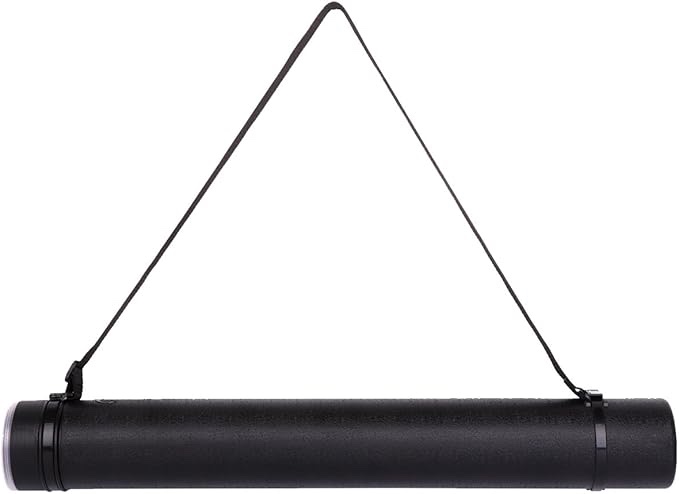 TRANSON Poster Documents Storage Tube Extendable for Artworks, Blueprints, Drafting and Scrolls Color Black