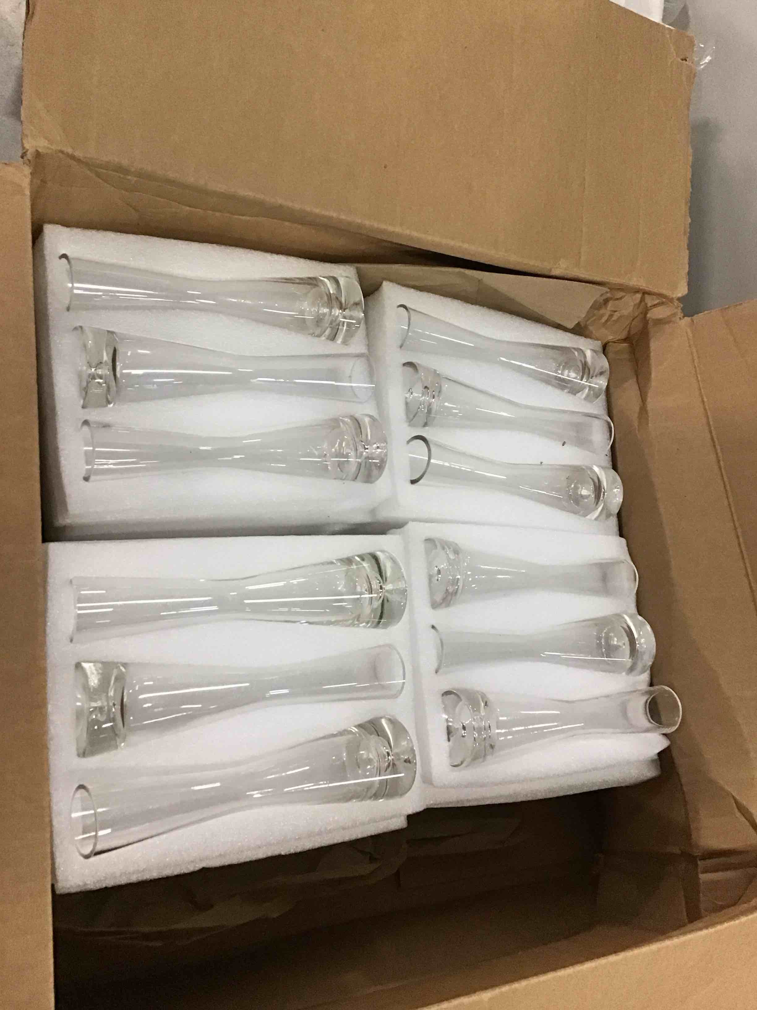 Glasseam Glass Flower Bud Vase10" Tall Skinny Vase Set of 36 Slim