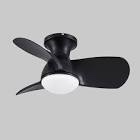 LED Fan Light, Silent Recessed Ceiling Fan with Light, 20-Inch Smart Ceiling Fan with Light, 6-Speed Airflow with Remote Control Dimmable, Wood Grain Fan Blade, Bedroom, Dining Room, Living Room (Col