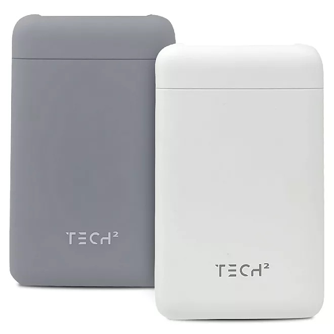 Tech Squared10K mAh Power Bank with USB-C PD 20W and USB-A, 2 pk.