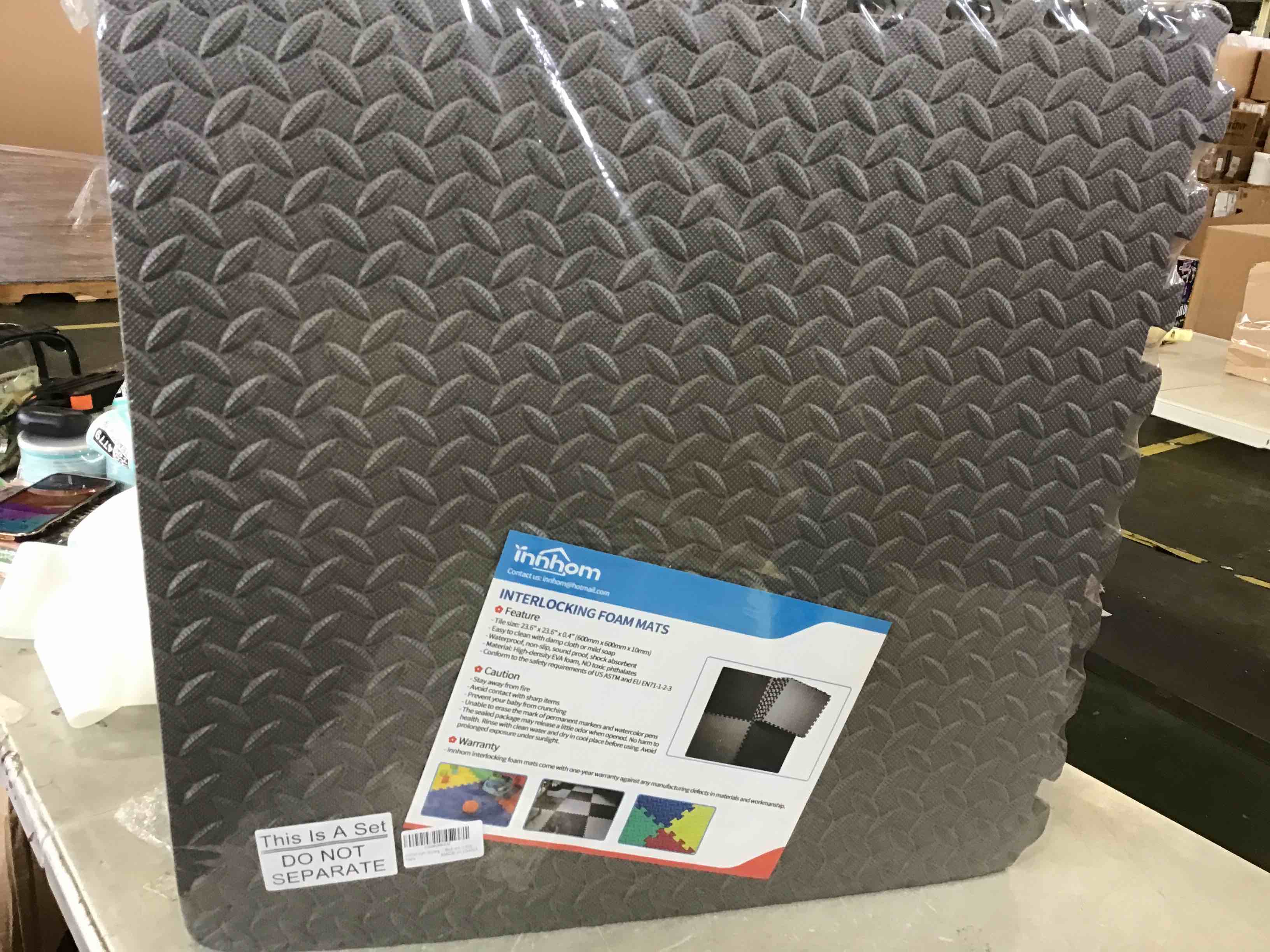 innhom 12/24/48 Tiles Gym Flooring Gym Mats Exercise Mat for Floor