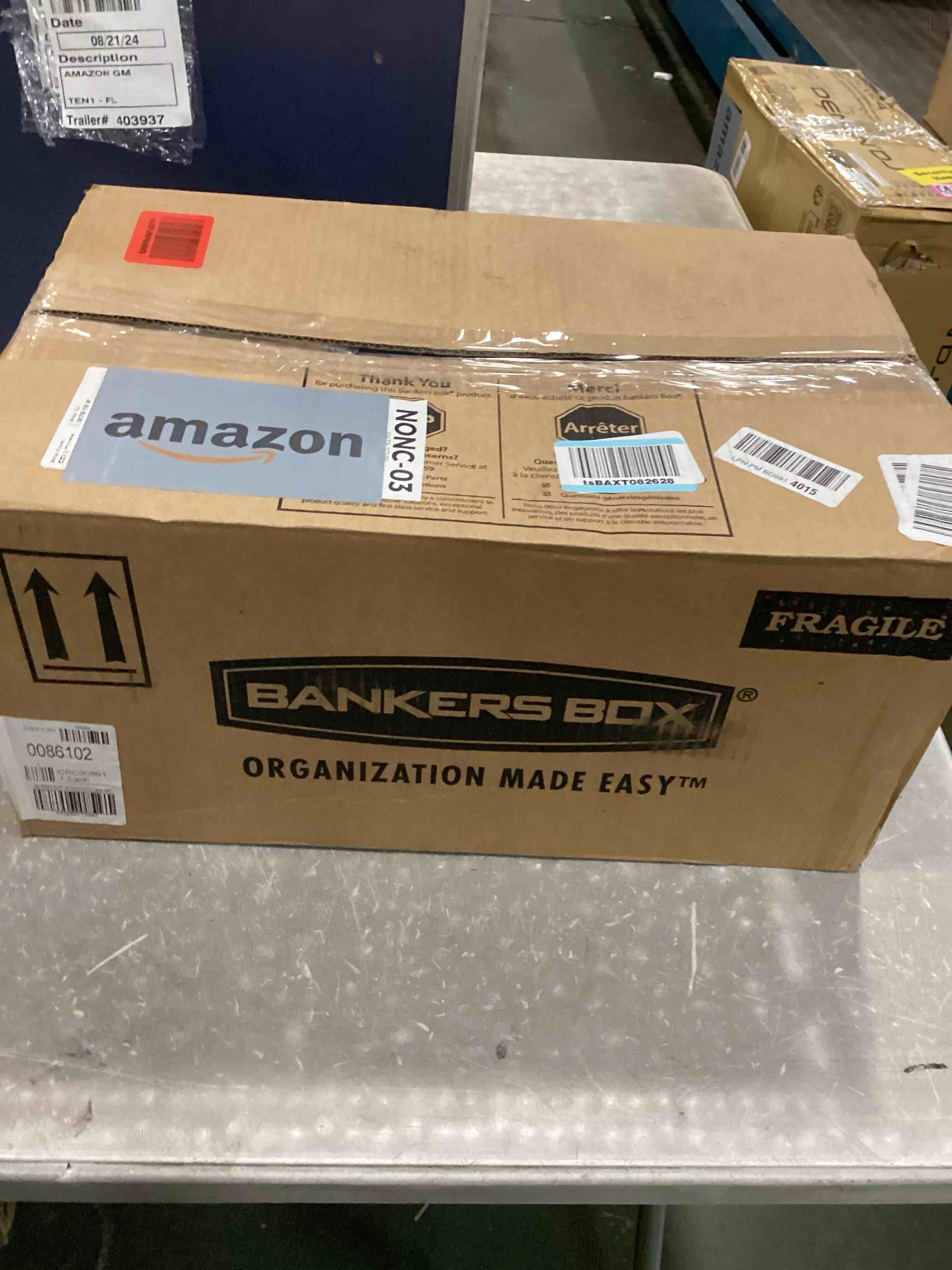 Bankers Box Heavy Duty 20" Plastic Letter File Box