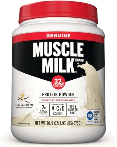 Muscle Milk Lean Muscle Vanilla Creme Protein Powder, 1.93 Pound (Pack of 1). Best By: Oct/24/2025