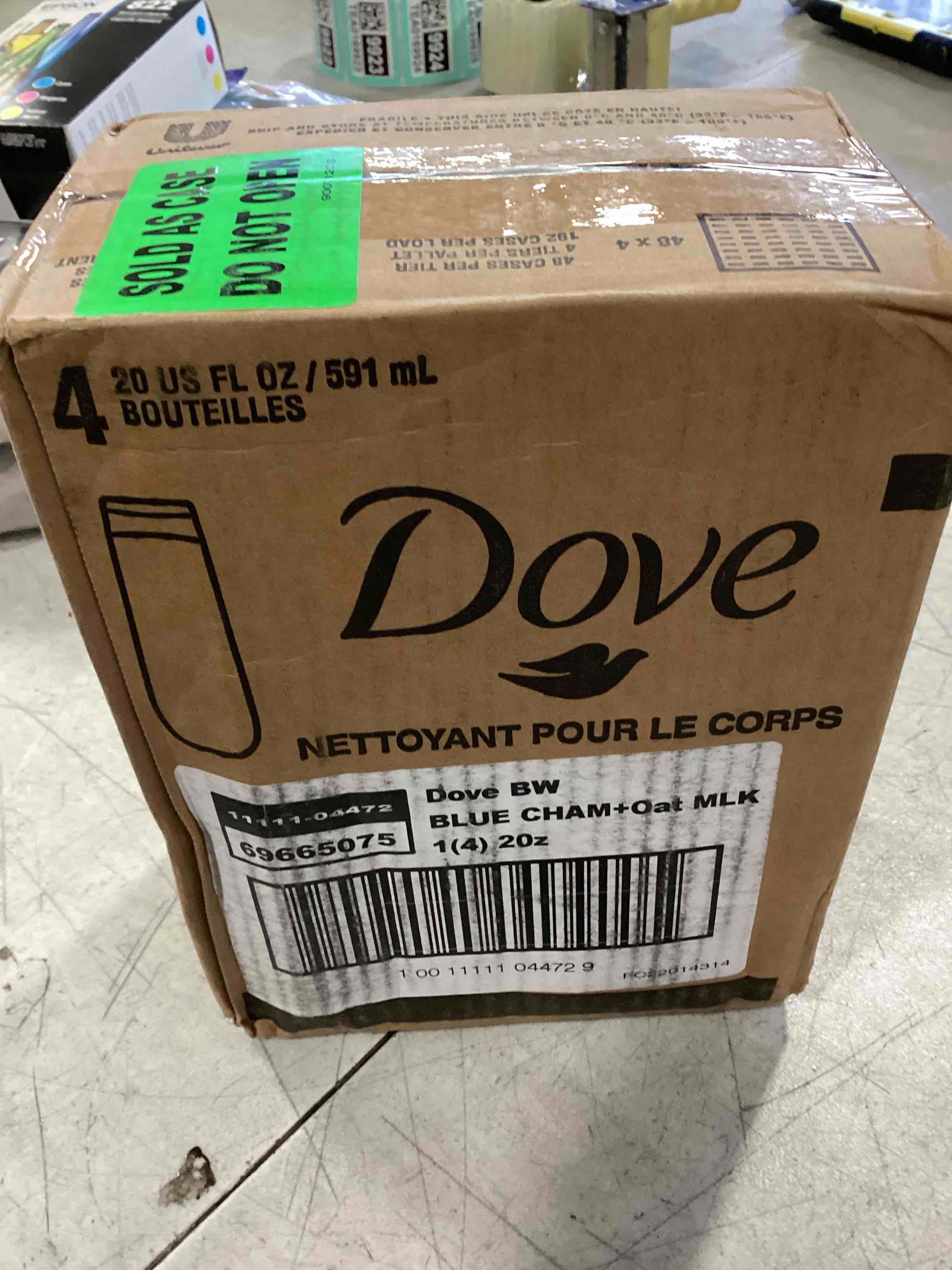 Dove Body Wash AntiStress Blue Chamomile & Oat Milk 4 Count for