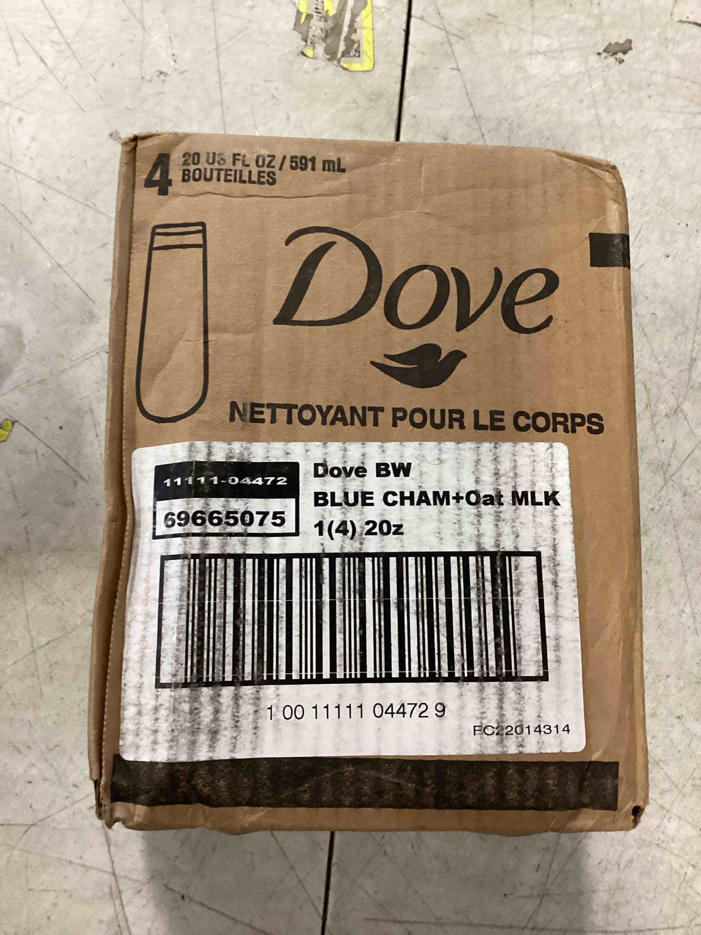 Dove Body Wash AntiStress Blue Chamomile & Oat Milk 4 Count for